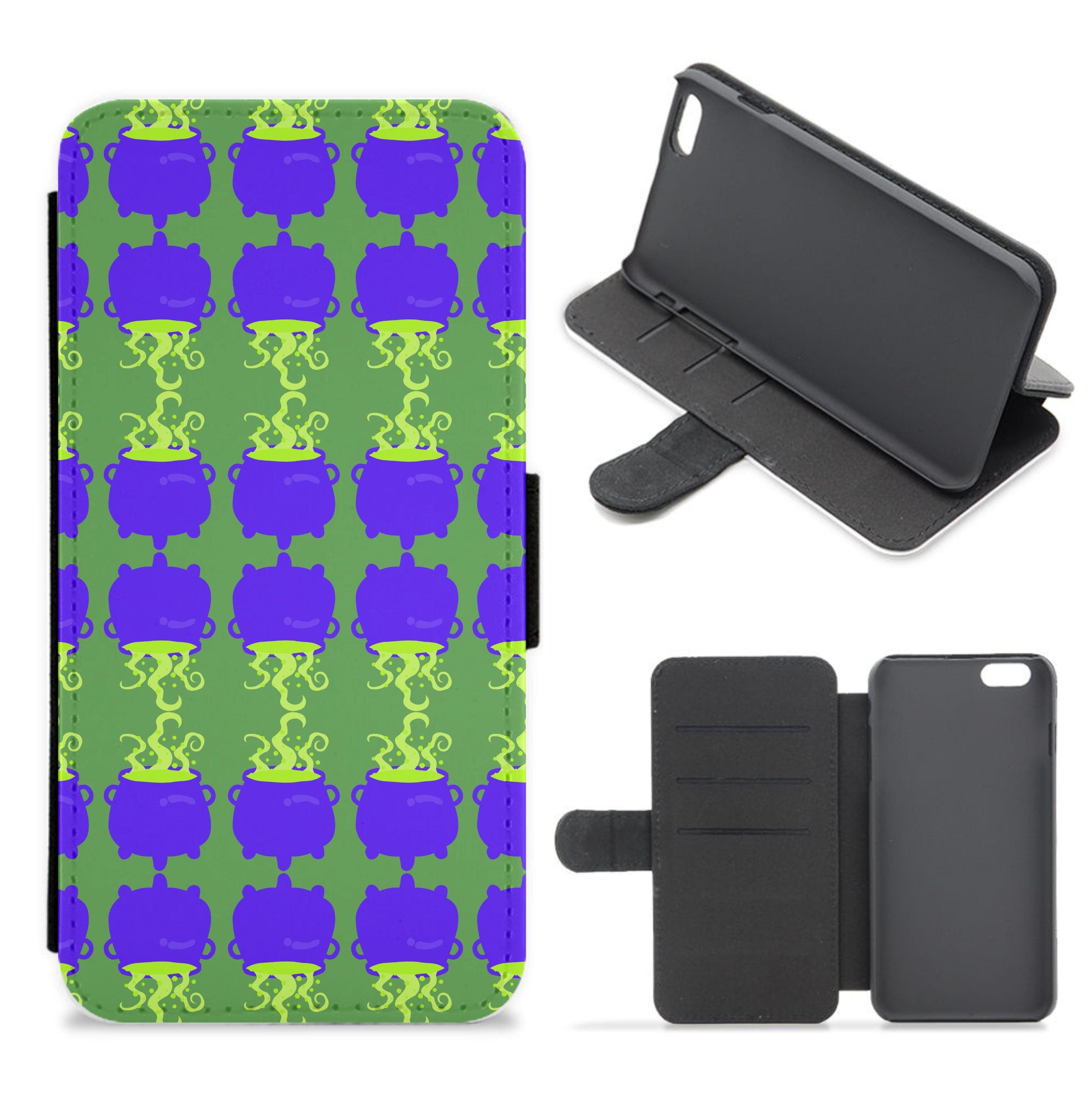 Cauldron Pattern - Halloween Flip / Wallet Phone Case