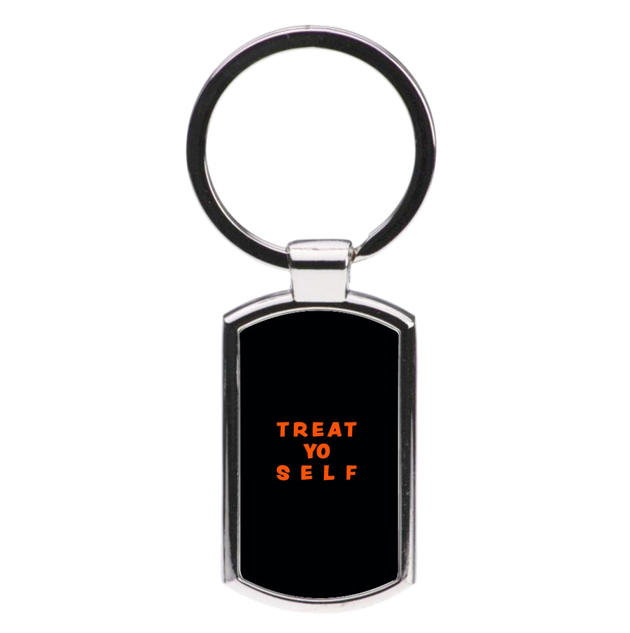 Treat Yo Self Parks And Rec - Halloween Specials Luxury Keyring
