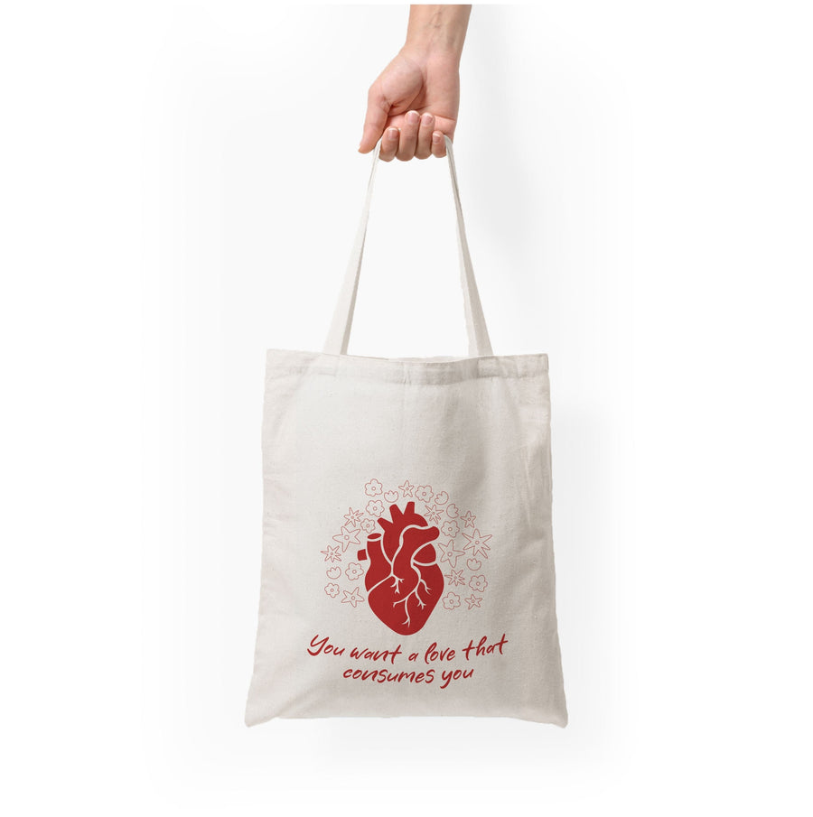 You Want A Love That Consumes You - Vampire Diaries Tote Bag