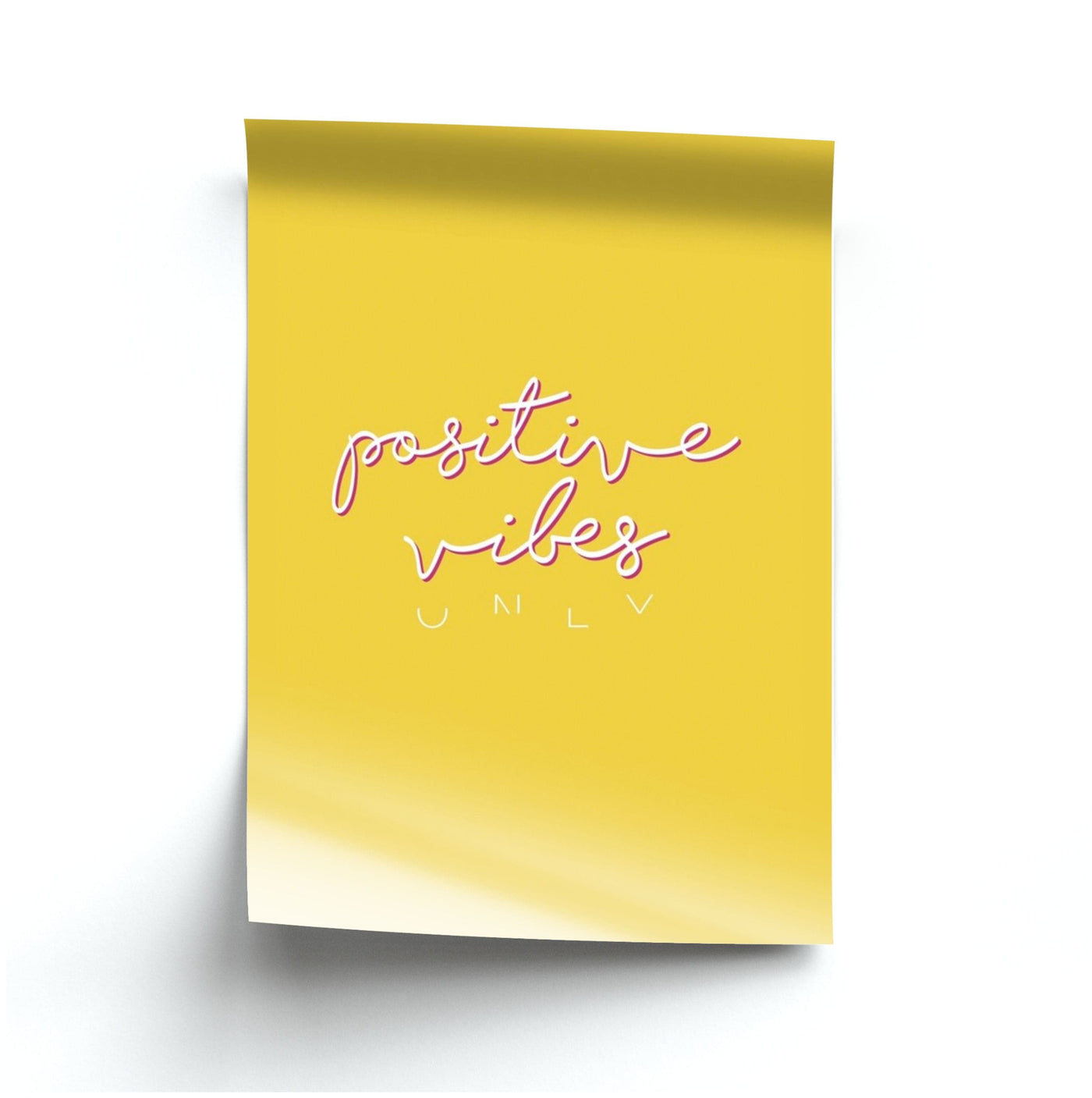 Positive Vibes Only - Yellow Positivity Poster