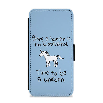 Time To Be A Unicorn Flip / Wallet Phone Case - Fun Cases