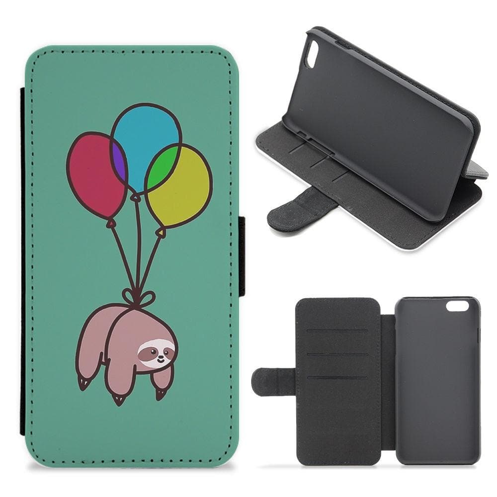 Balloon Sloth Flip Wallet Phone Case - Fun Cases