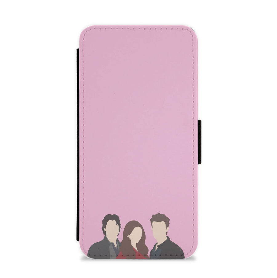 Elena, Damon And Stefan - Vampire Diaries Flip / Wallet Phone Case