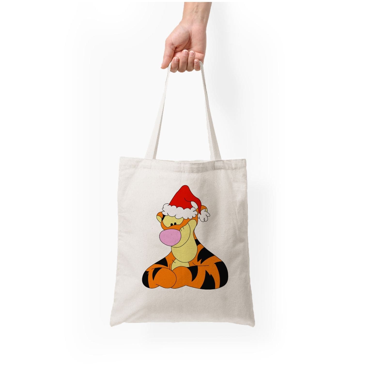 Tiger Pattern Christmas Tote Bag