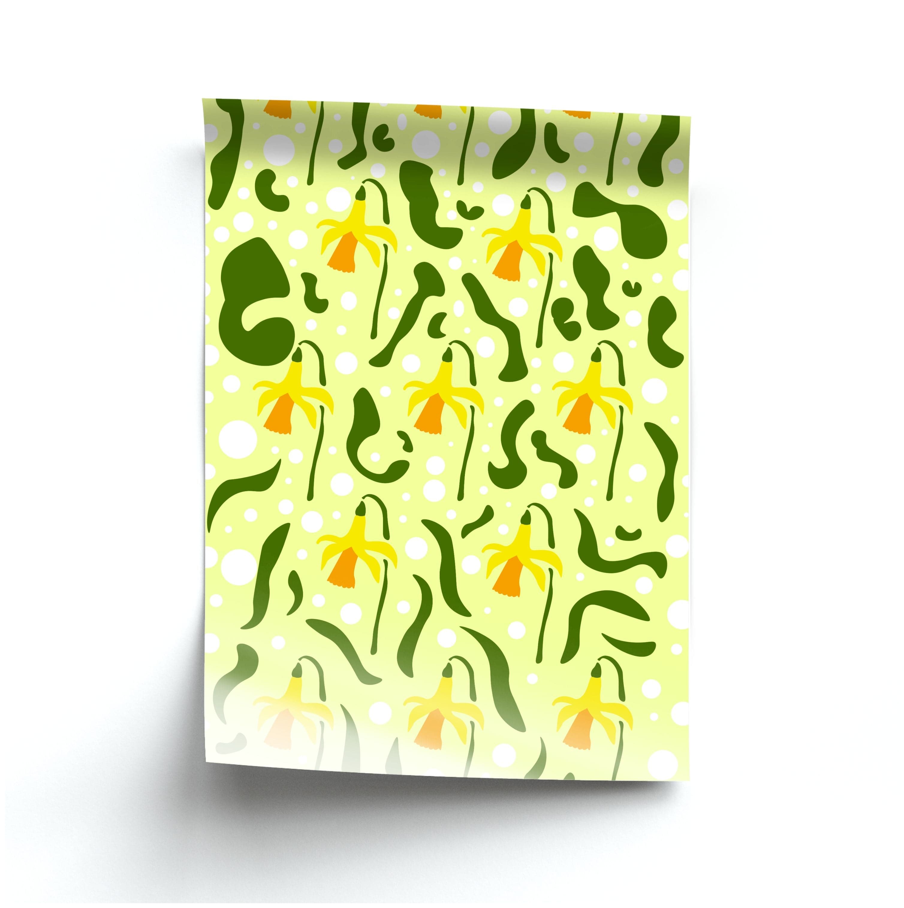 Daffodil Pattern - Floral Poster