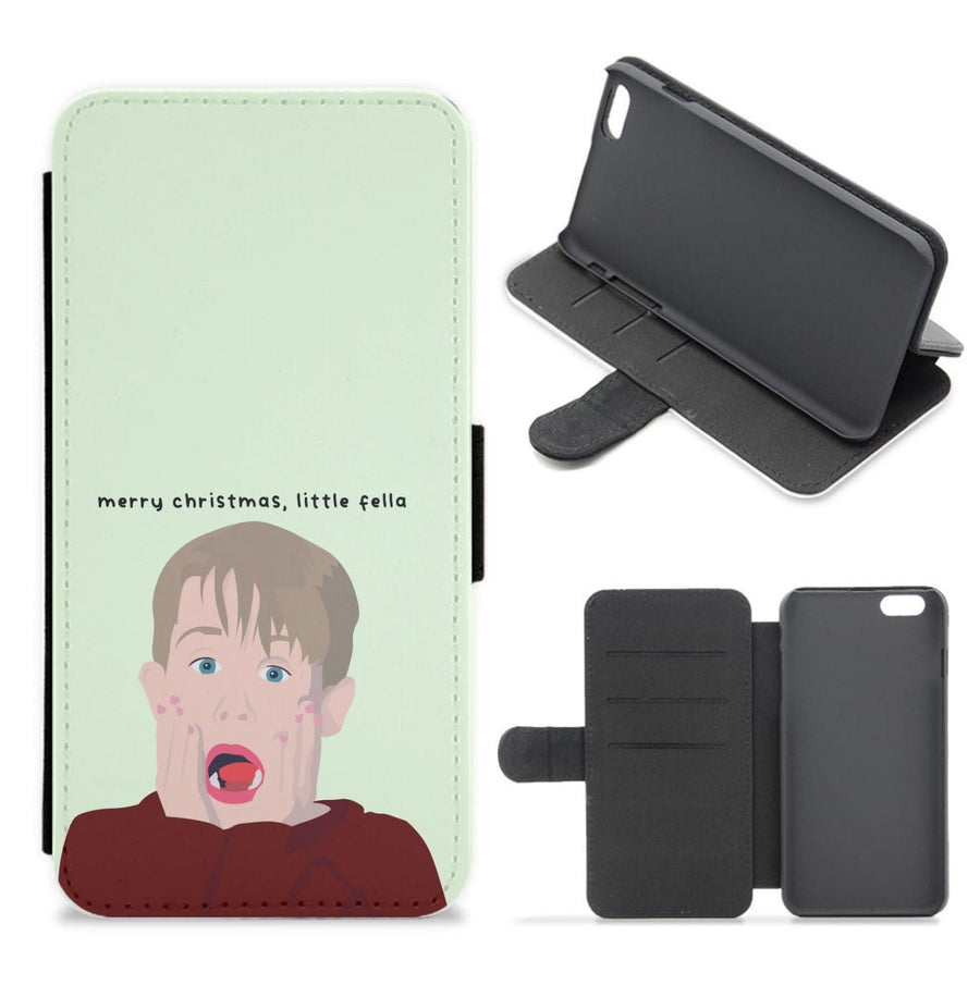 Little Fella Home Alone - Christmas Flip / Wallet Phone Case