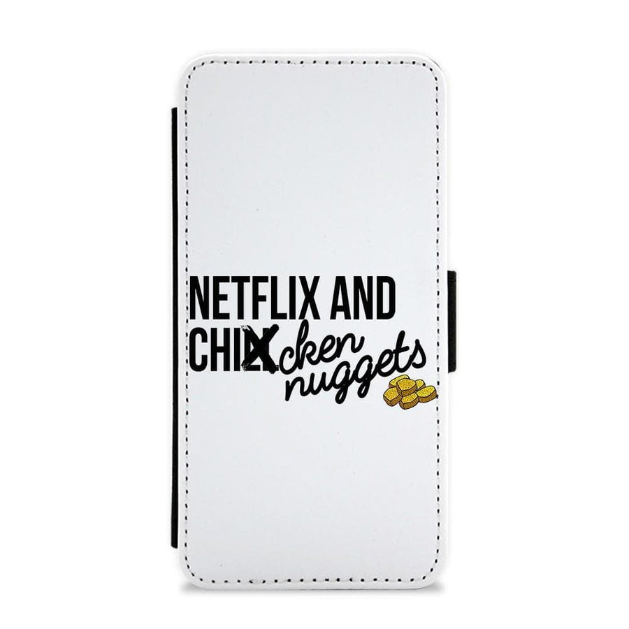 Netflix and Chicken Nuggets Flip / Wallet Phone Case - Fun Cases