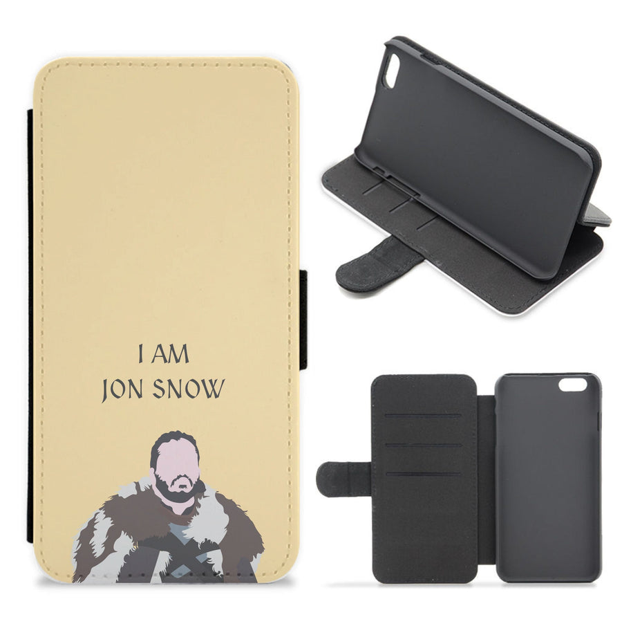 I Am Jon Snow - Game Of Thrones Flip / Wallet Phone Case