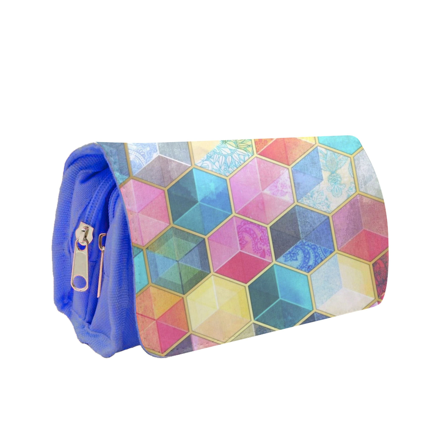 Colourful Honeycomb Pattern Pencil Case