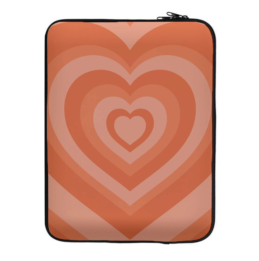 Orange - Colourful Hearts Laptop Sleeve