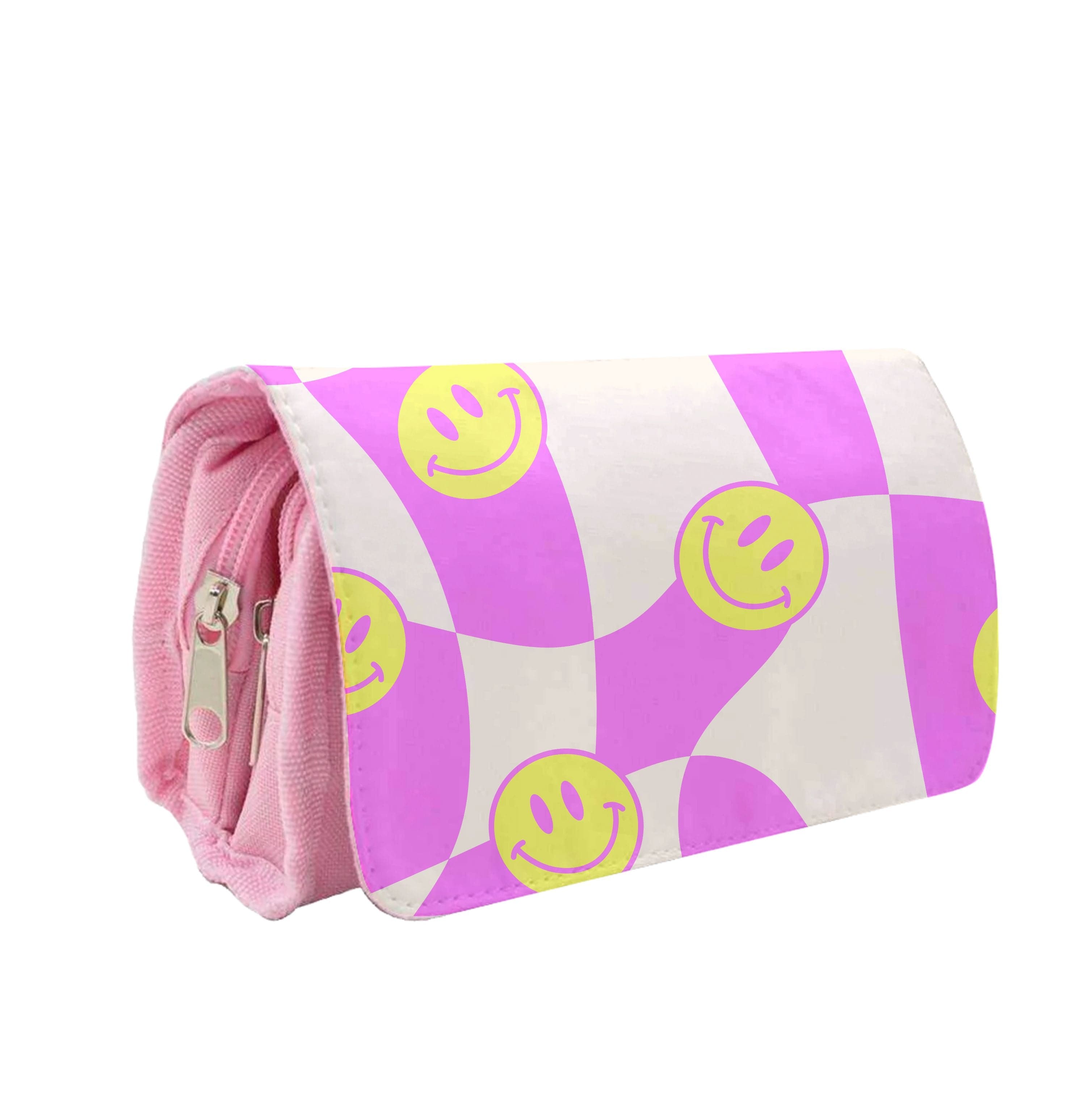 Smiley Checkboard - Trippy Patterns Pencil Case