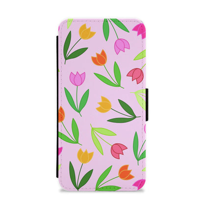 Tulips - Spring Patterns Flip / Wallet Phone Case