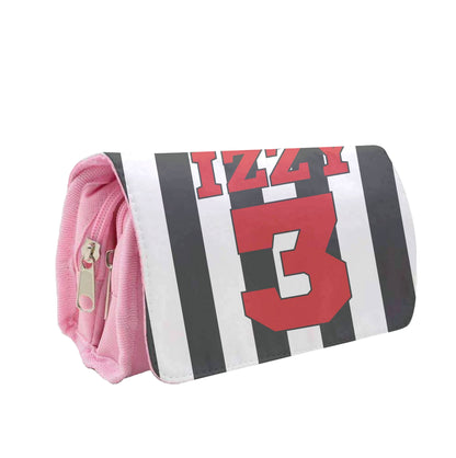 Black And White Stripes - Personalised Football Pencil Case