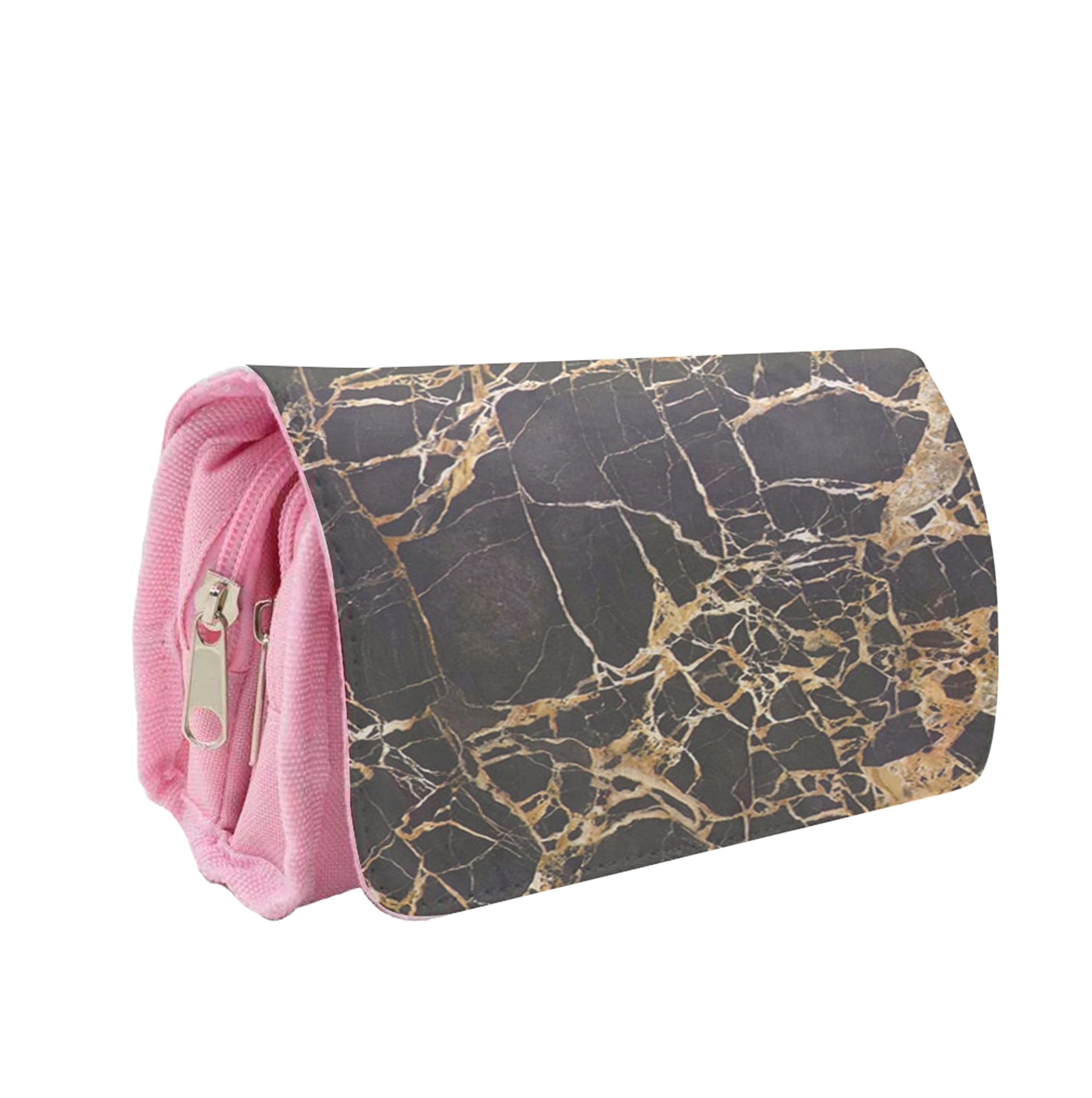 Black & Gold Marble Pattern Pencil Case