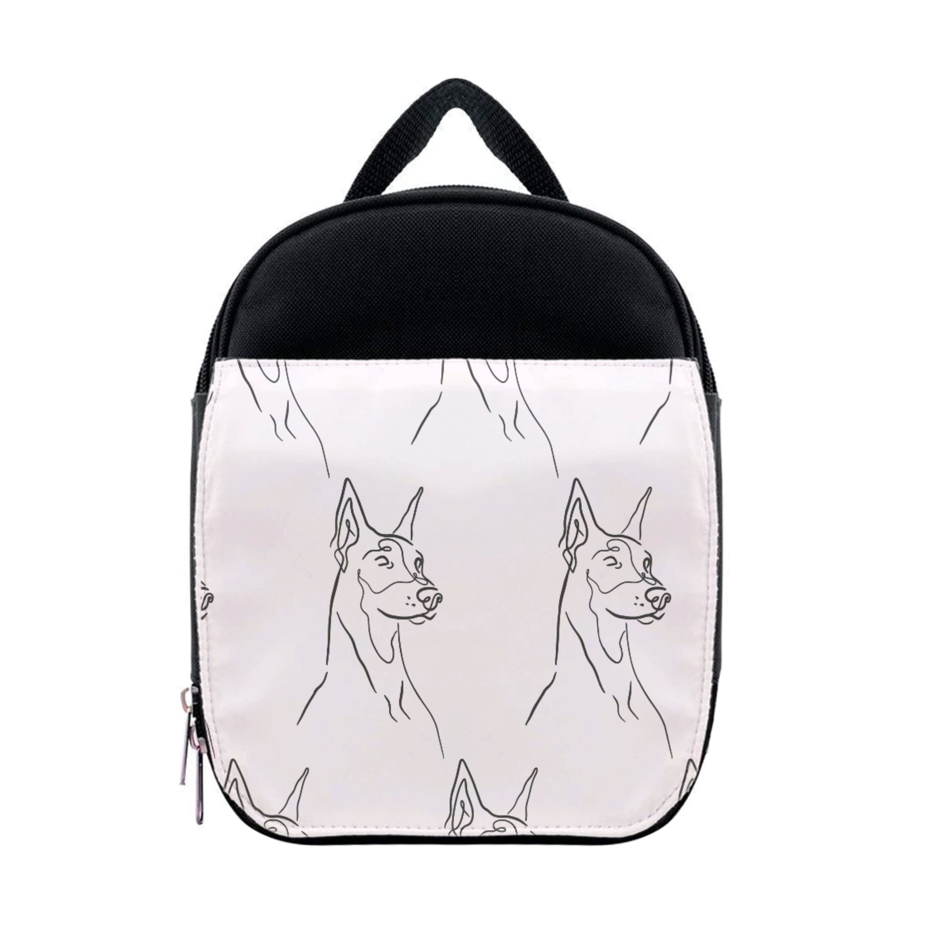 Dobermann Outline - Dog Pattern Lunchbox