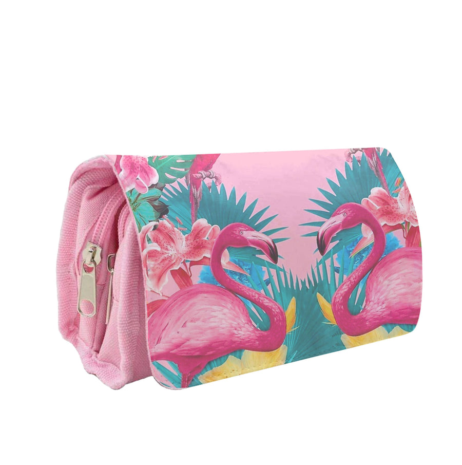 Flamingo and Tropical garden Pencil Case