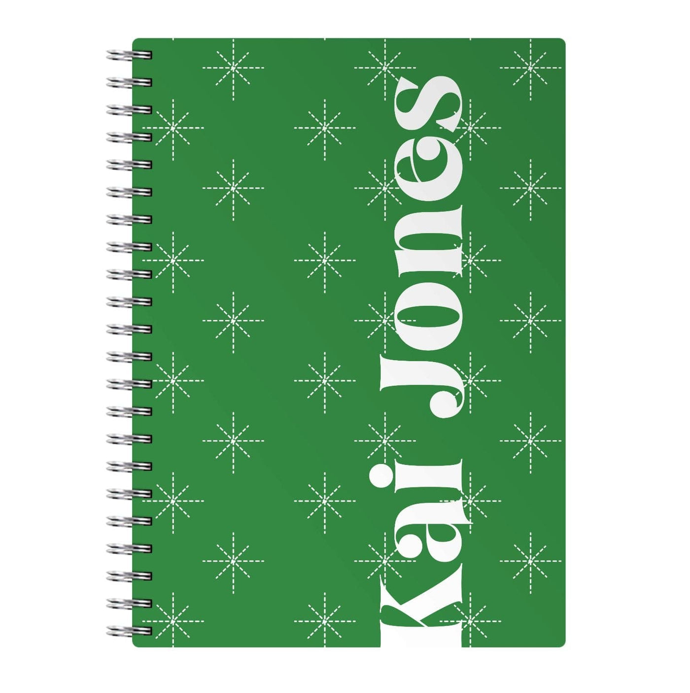 Snowflakes - Personalised Christmas  Notebook