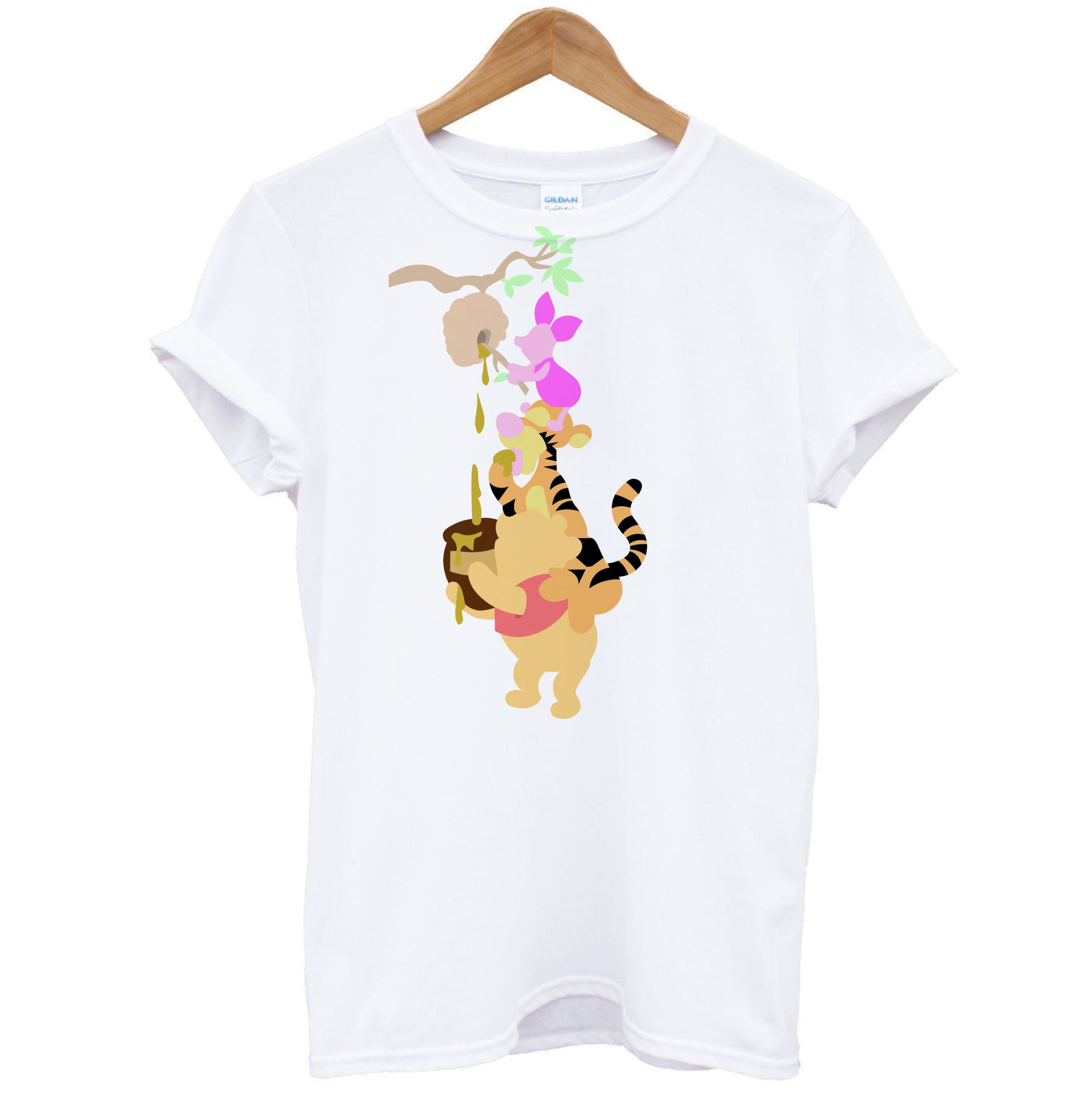 Bouncing Tiger , Piglet , Yellow Bear T-Shirt