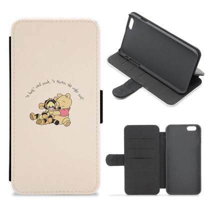 A Hug Said Pooh - Winnie Flip / Wallet Phone Case