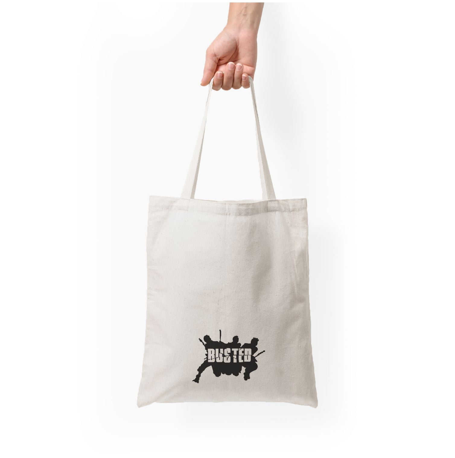 Splatter Text - Bust Band Tote Bag