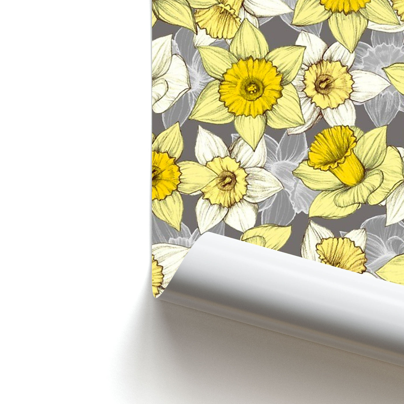 Daffodil Daze - Spring Pattern Poster