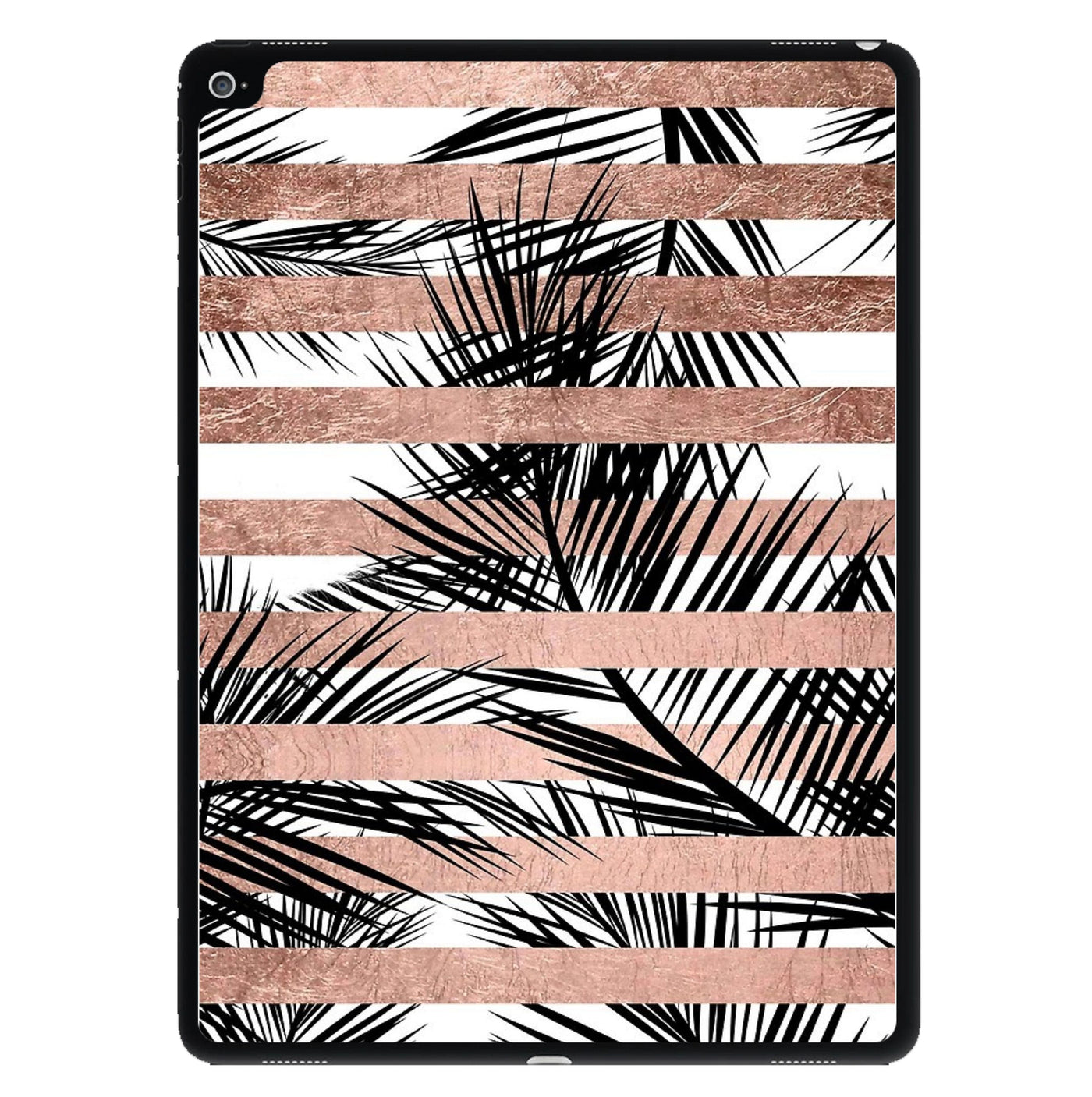 Rose Gold Tropical Palm Leaf Pattern iPad Case