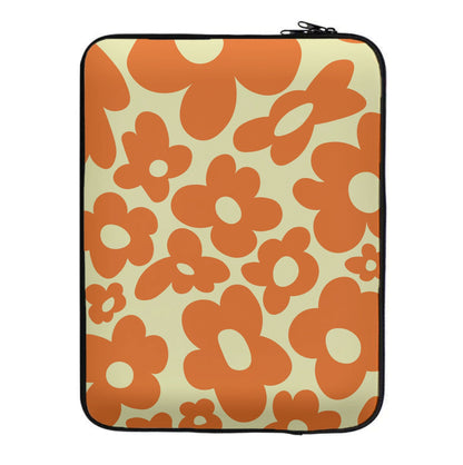 Orange Flowers - Trippy Patterns Laptop Sleeve