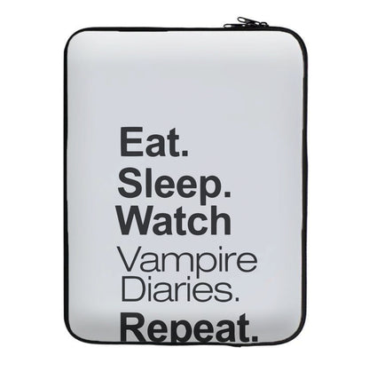 Eat Sleep Watch VPD Repeat Laptop Sleeve