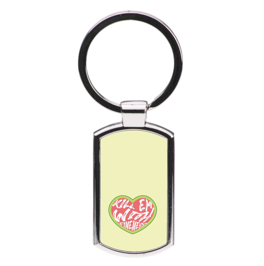 Kill Em With Kindness - Summer Quotes Luxury Keyring