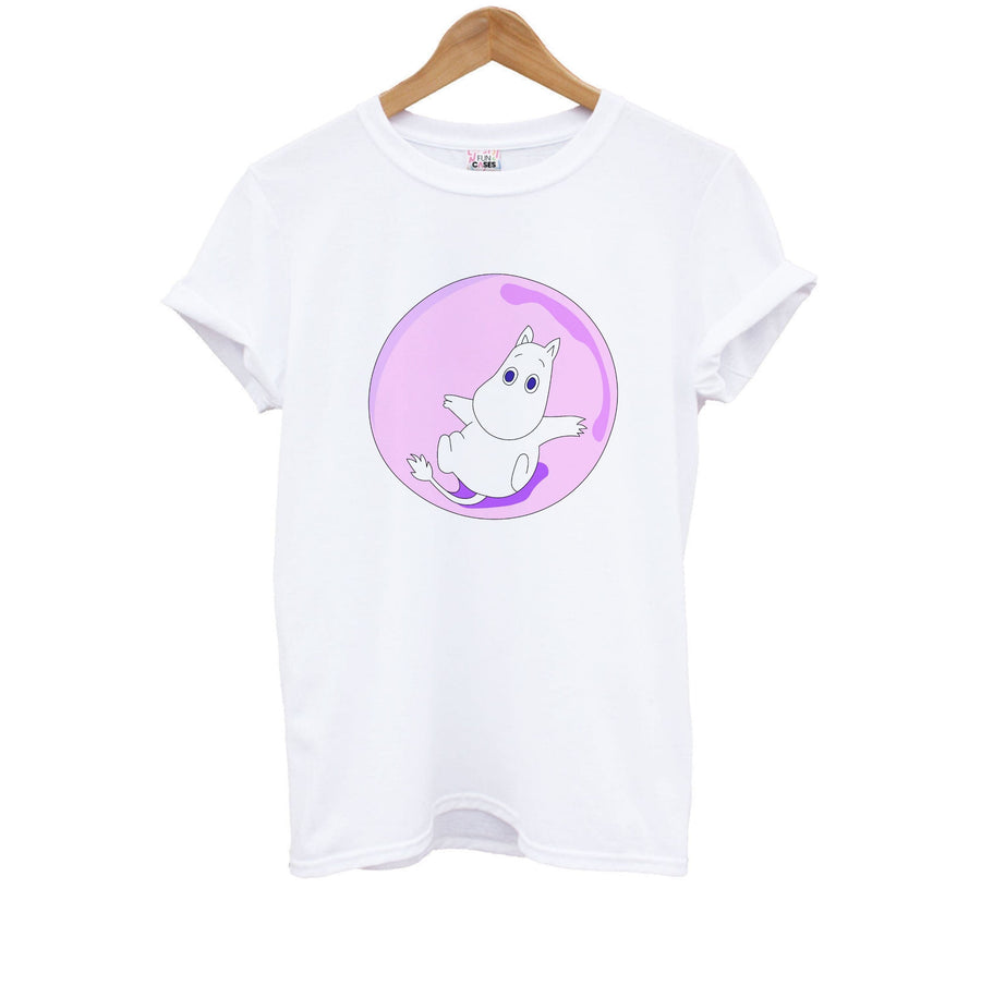 Moomin In A Pink Bubble  Kids T-Shirt