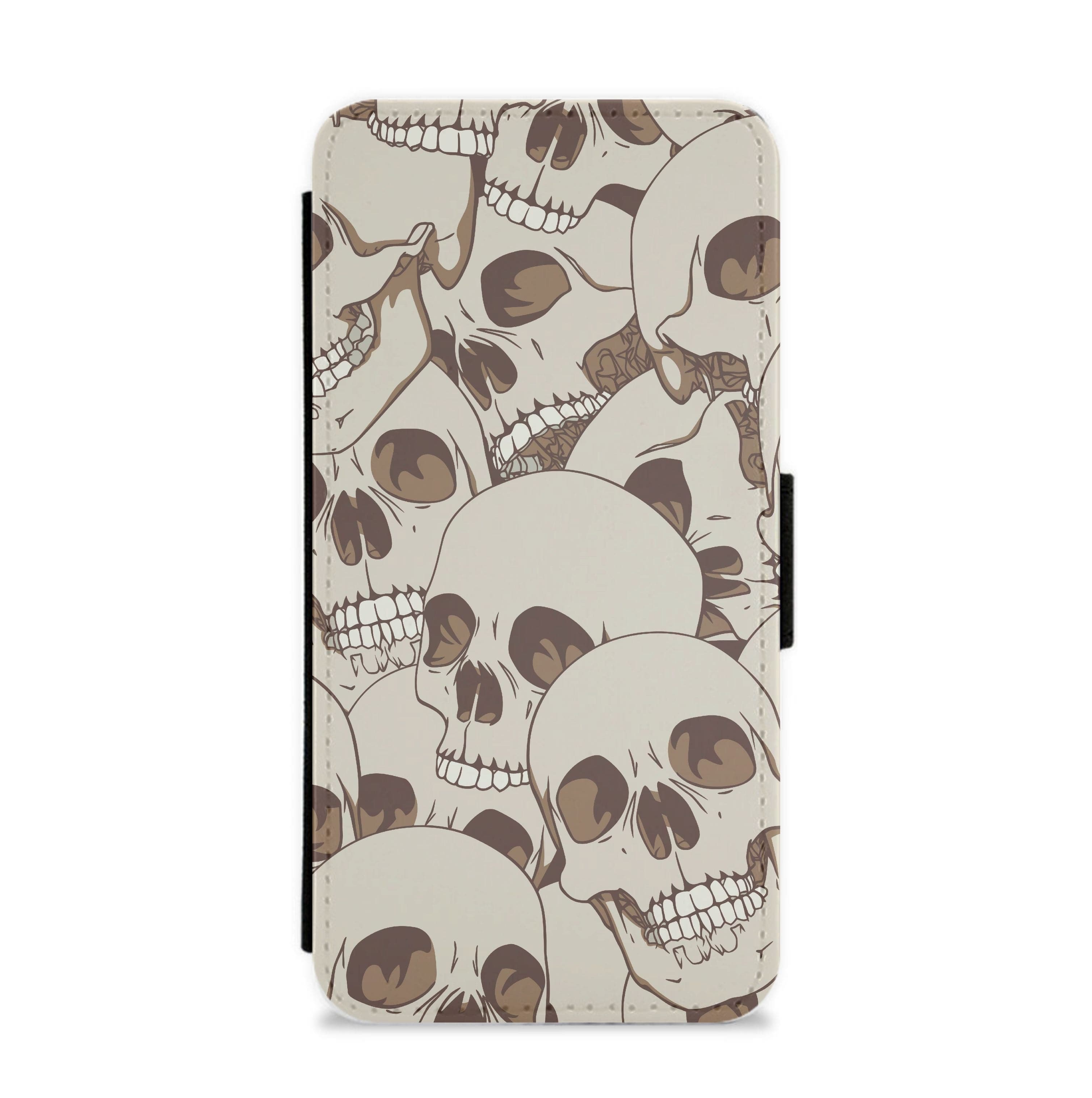 Skull Pattern - Halloween Flip / Wallet Phone Case