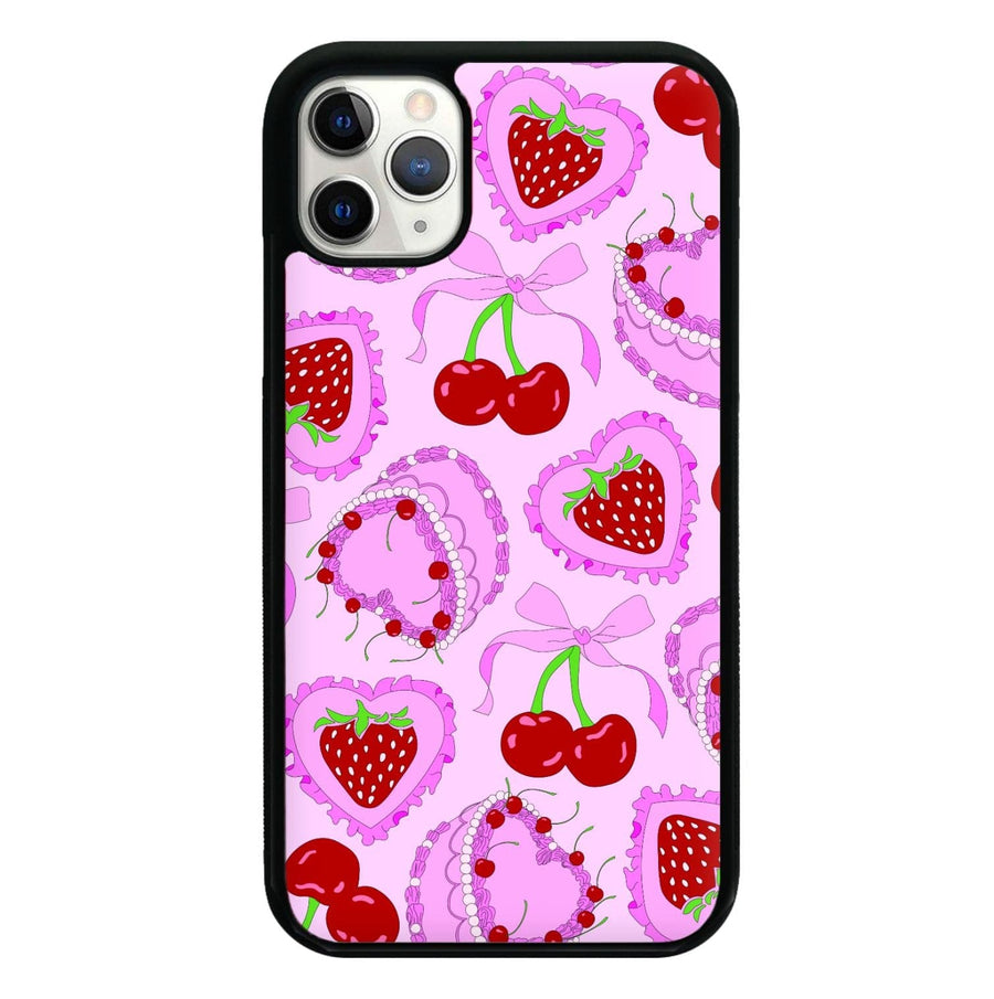 Cherries, Strawberries And Cake - Valentine's Day Phone Case