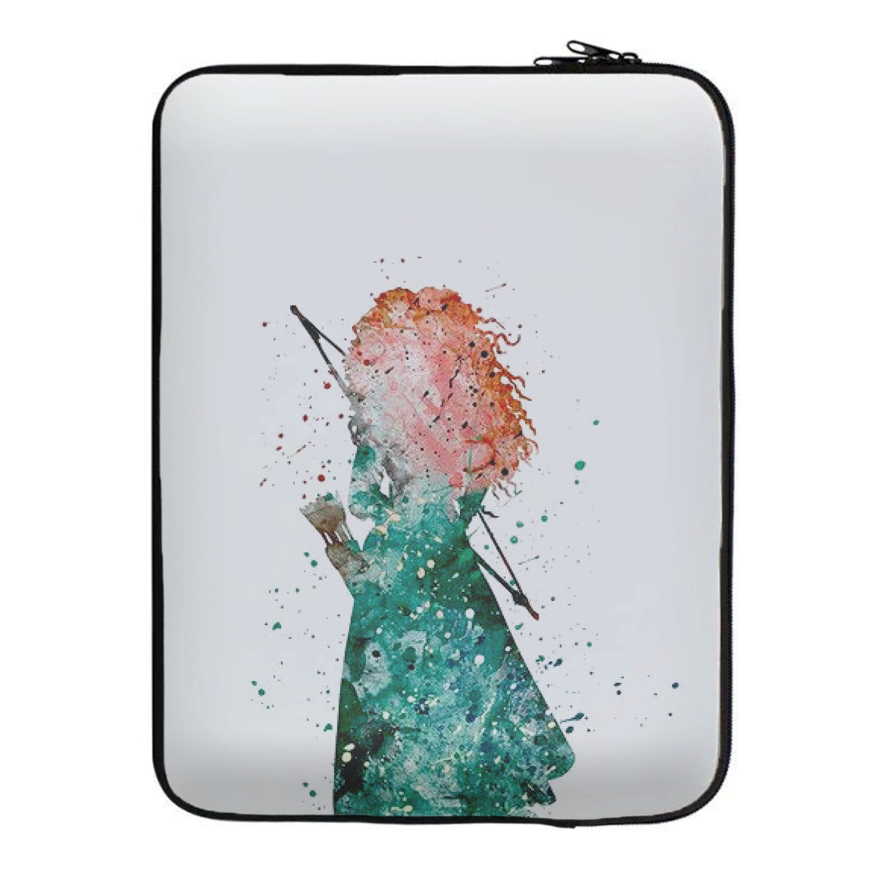 Watercolour Princess Merida Brave Fairytale Laptop Sleeve