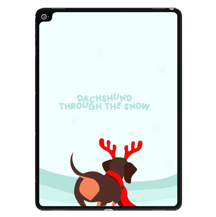 Dachshund Through The Snow - Christmas iPad Case