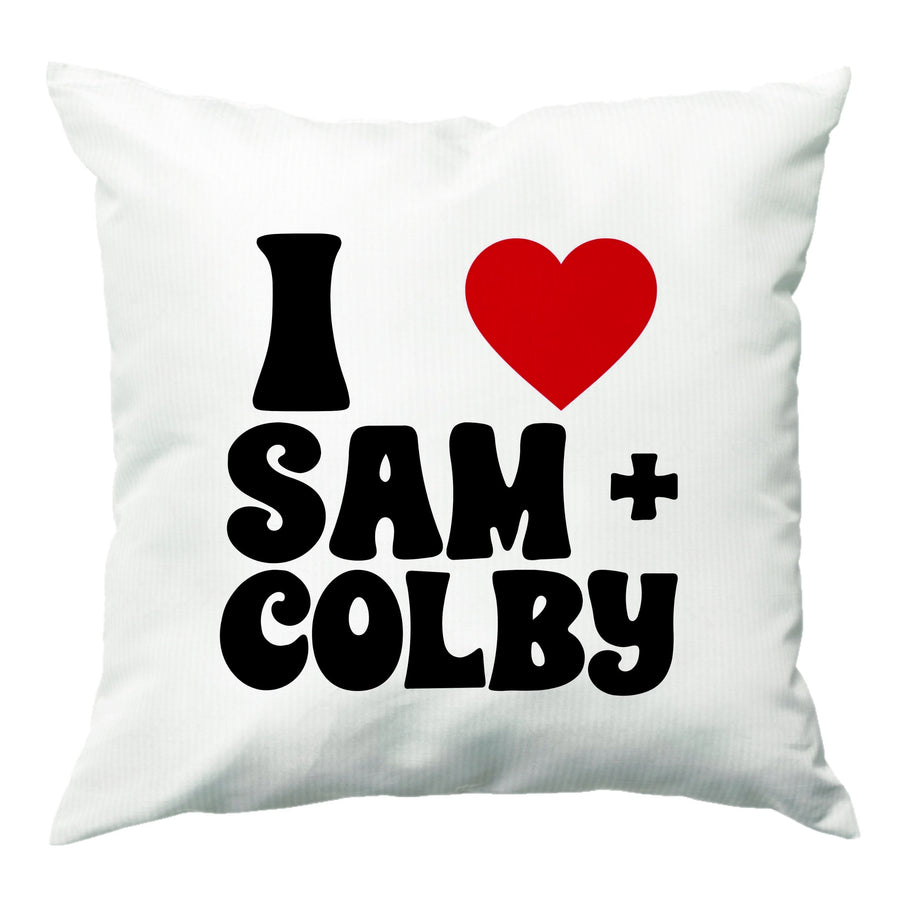 I Love Sam And Colby Cushion
