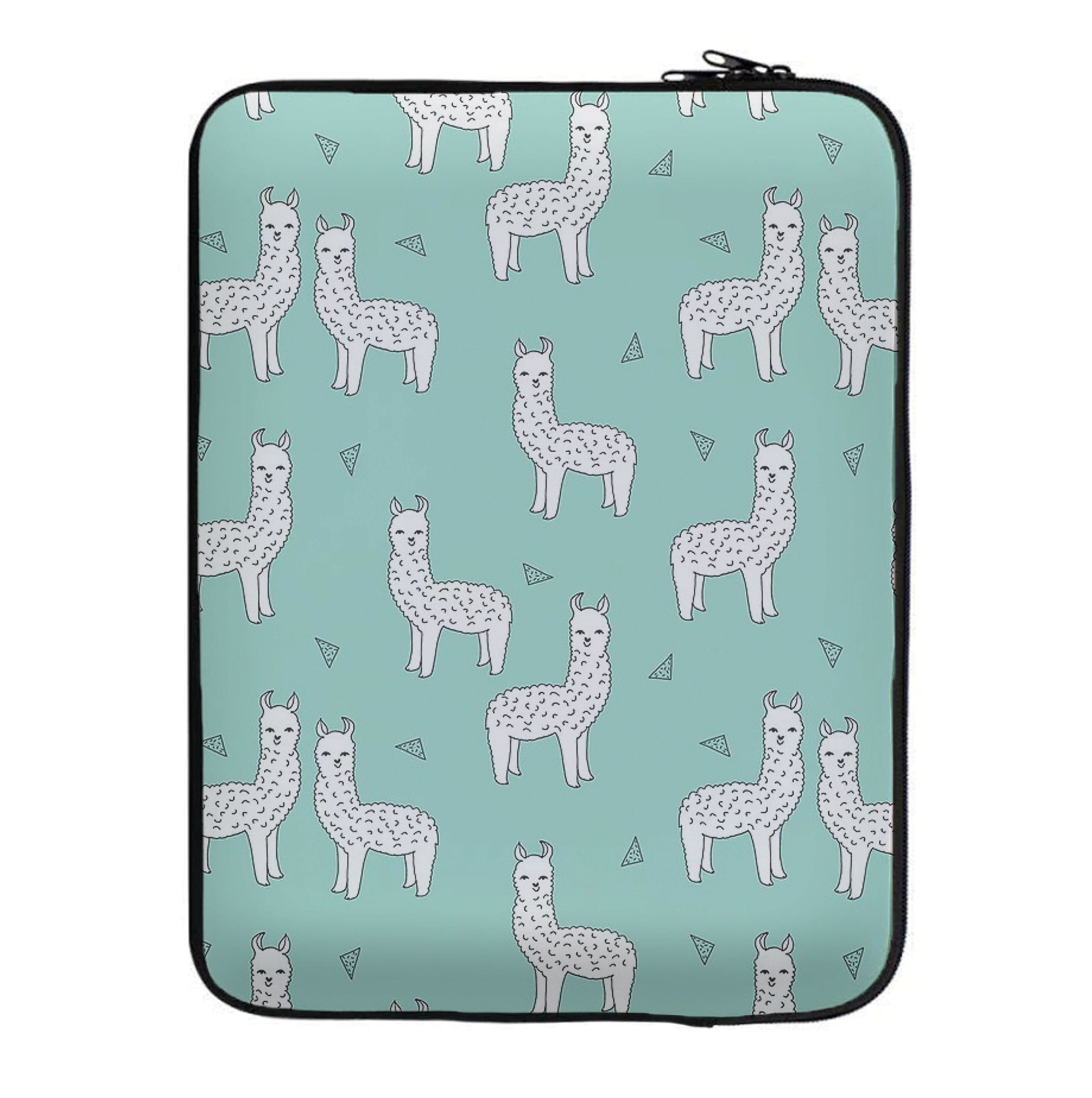 Mint Alpaca Pattern Laptop Sleeve