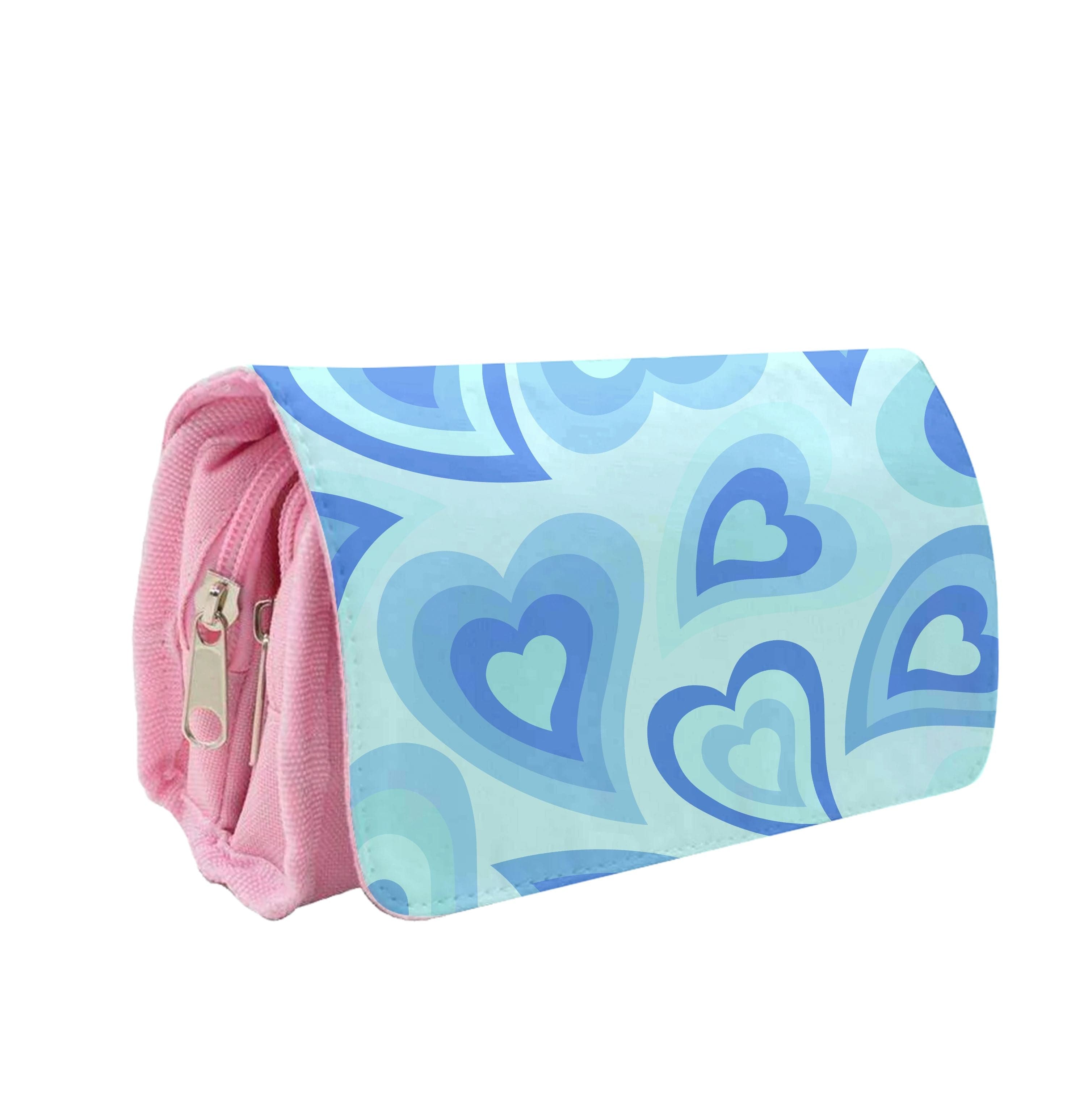 Blue Hearts - Trippy Patterns Pencil Case