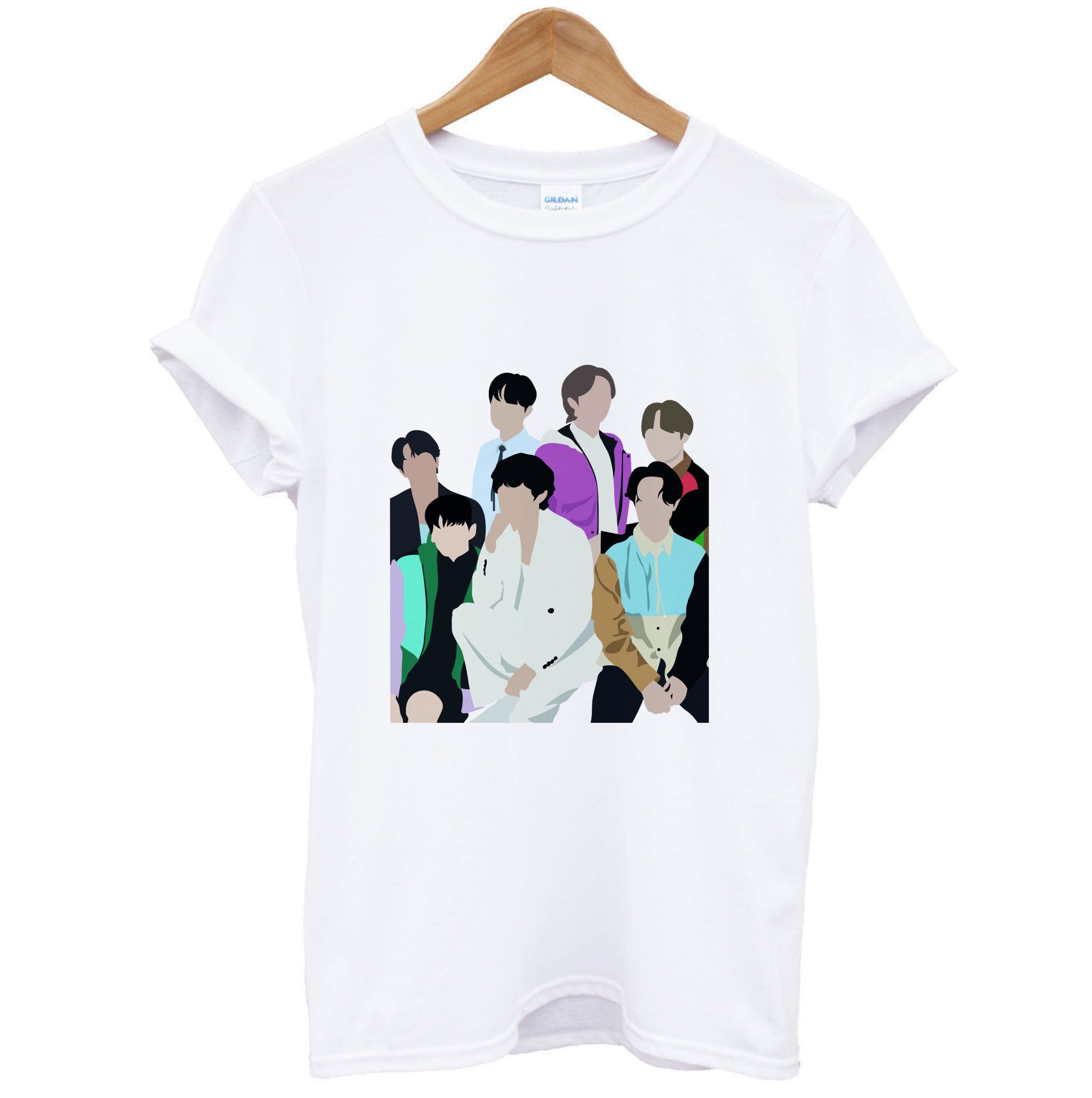 Blue K-Pop Band Members T-Shirt