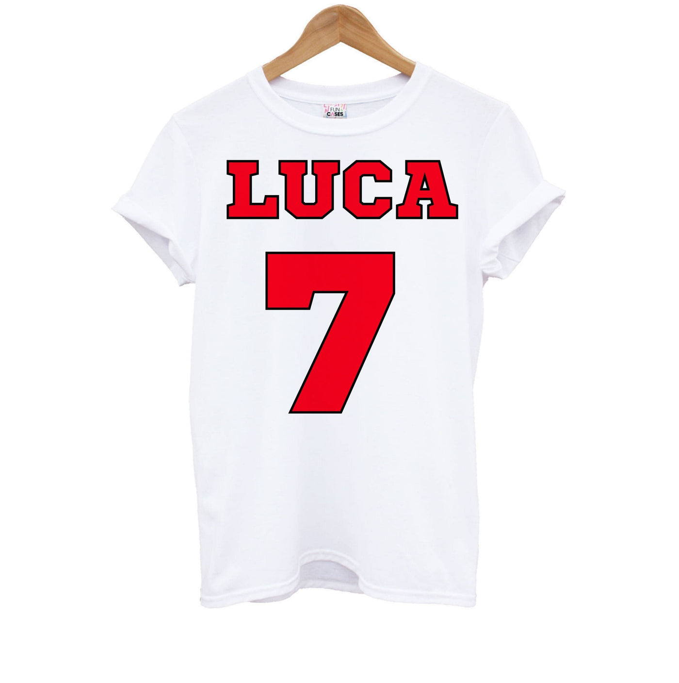 Red - Personalised Football   Kids T-Shirt