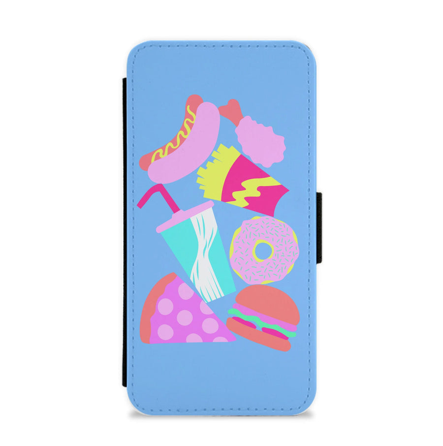 All The Foods - Fast Food Patterns Flip / Wallet Phone Case