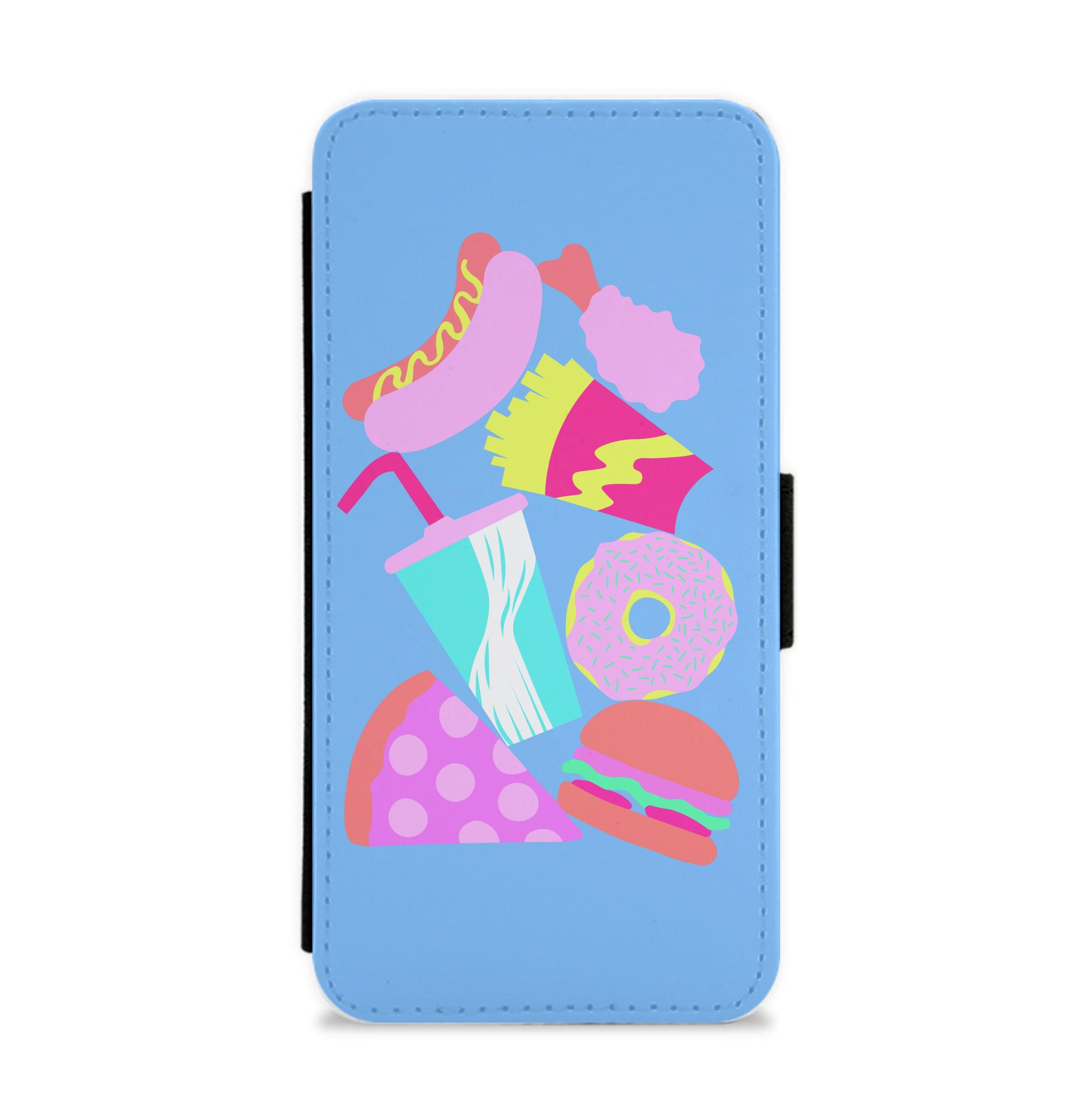 All The Foods - Fast Food Patterns Flip / Wallet Phone Case