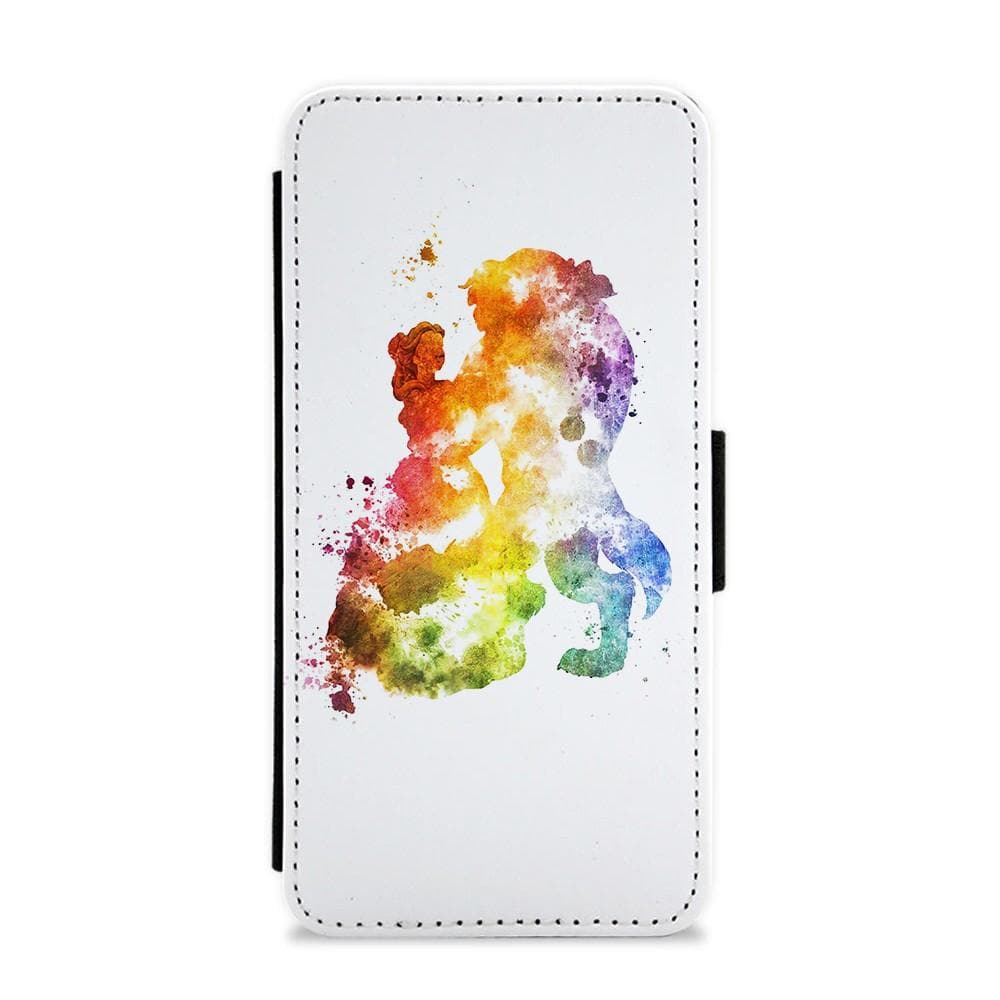 Watercolour Beauty and the Beast Disney Flip / Wallet Phone Case - Fun Cases