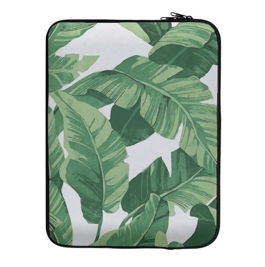 Tropical Banana Leaf Pattern Laptop Sleeve