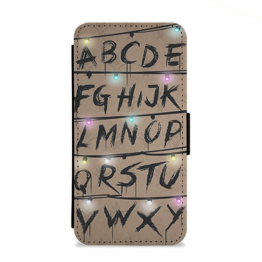 Stranger Things Alphabet Wall Flip Wallet Phone Case - Fun Cases