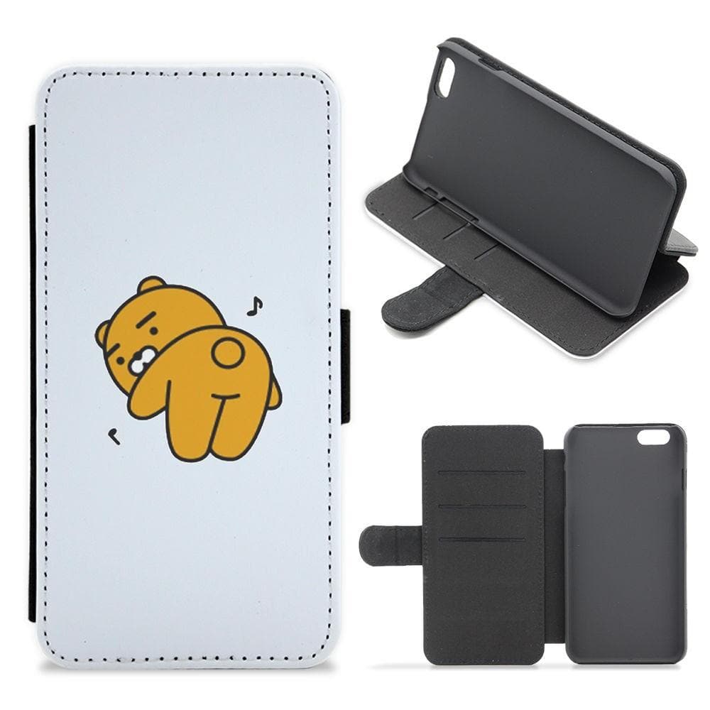 Anime Bear Bum Flip Wallet Phone Case - Fun Cases