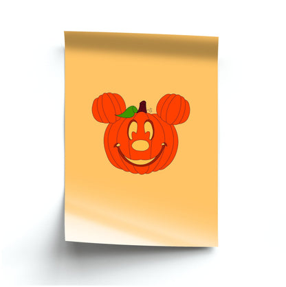 Mouse Pumpkin Halloween Poster