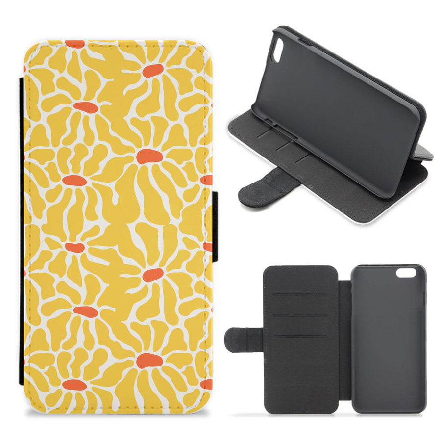 Yellow Flowers - Summer Flip / Wallet Phone Case