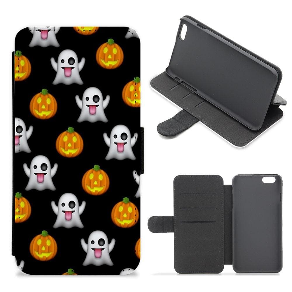 Halloween Emoji Pattern Flip / Wallet Phone Case - Fun Cases