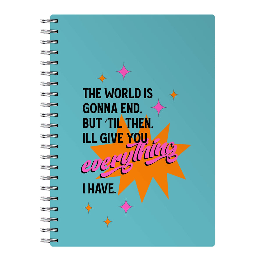 The World Is Gonna End - Sam Fender Notebook