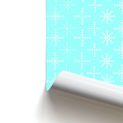 Snowflakes - Christmas Patterns Poster